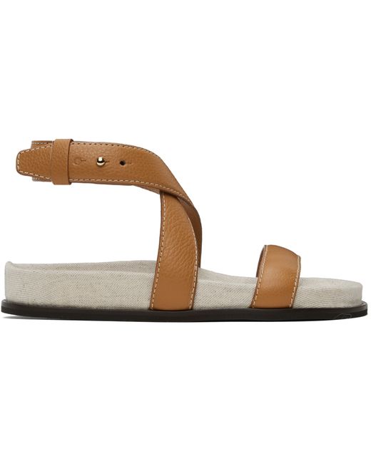 Totême Tan The Leather Chunky Sandals