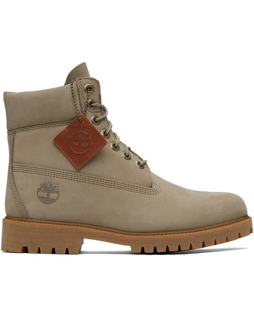 Timberland Taupe Heritage 6-Inch Lace-Up Boots
