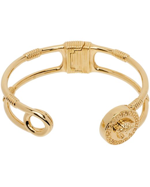 Versace Gold Safety Pin Bracelet