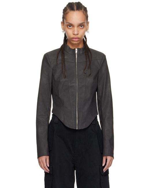 Misbhv Faded Faux-Leather Jacket