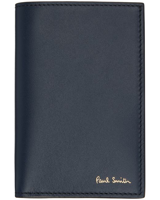 Paul Smith Navy Signature Stripe Credit Card Wallet