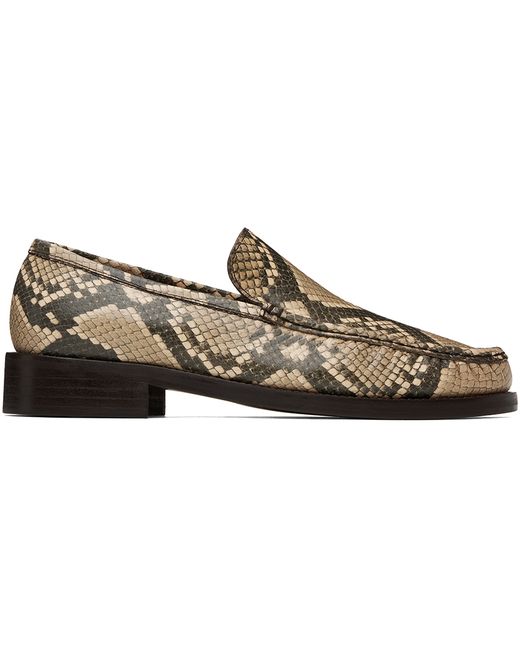 Acne Studios Snake Print Leather Loafers