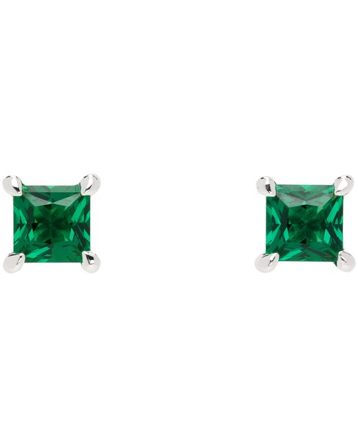 Hatton Labs Exclusive Silver Princess Cut Stud Earrings
