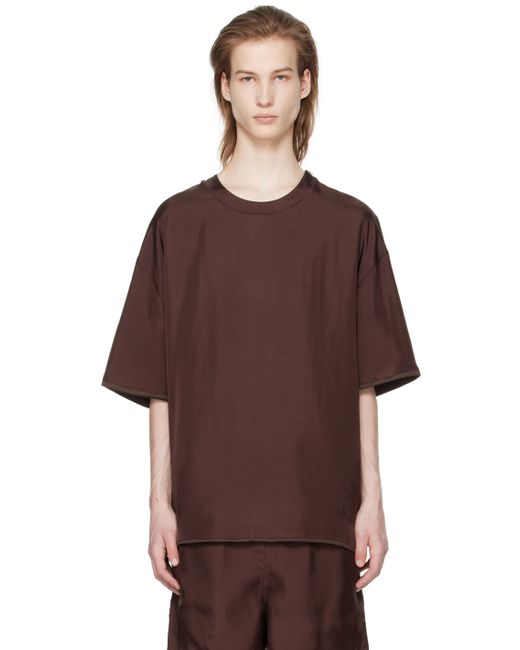 Jil Sander Burgundy Brown Reversible T-Shirt
