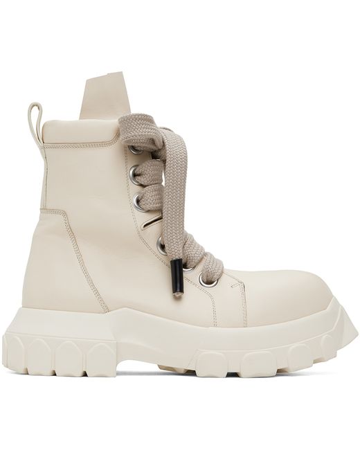 Rick Owens Off Jumbo Laced Bozo Tractor Boots