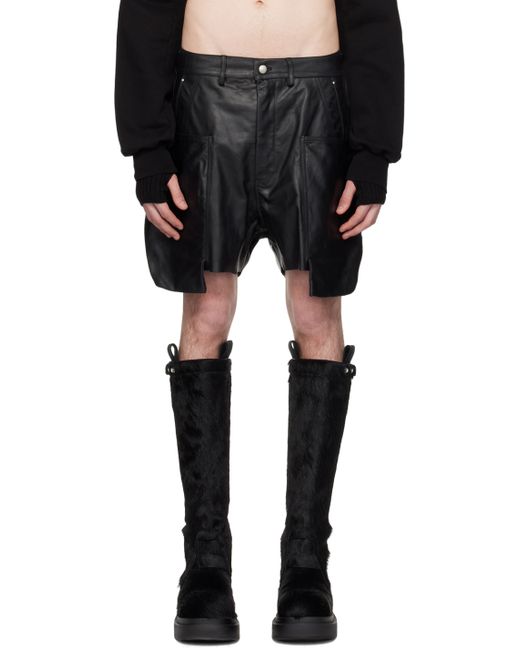Rick Owens Stefan Leather Shorts