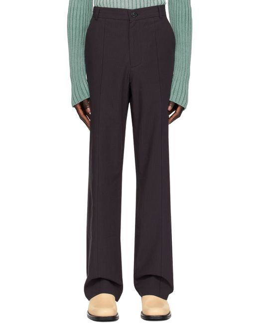 Edward Cuming Brown Navy Pinched Seam Trousers