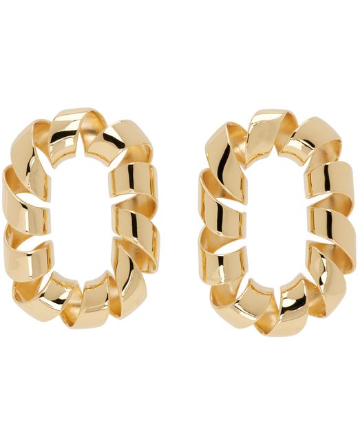 Rabanne Gold XL Link Twist Earrings