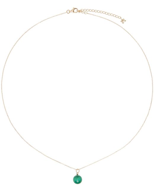 Mateo Gold Malachite and Diamond Dot Necklace