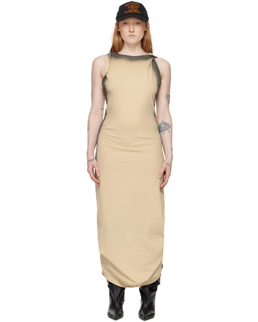 Y / Project Twisted Shoulder Maxi Dress