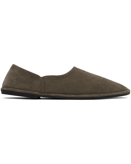 The Row Taupe Canal Slip On Loafers