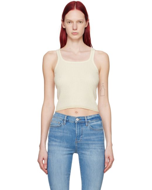 Guest in Residence Off-White Rib Tank Top