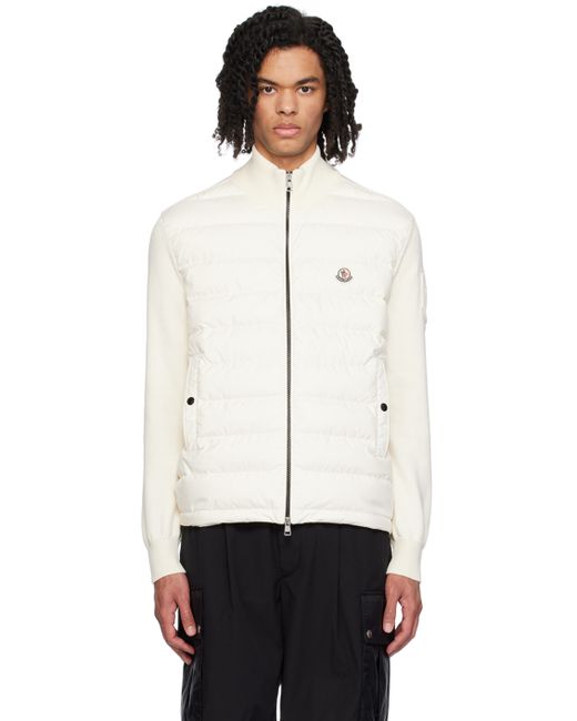 Moncler Off Quilted Down Cardigan