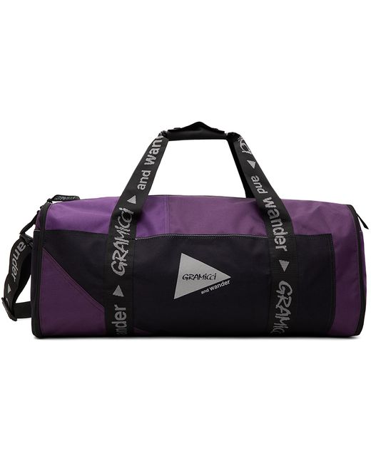 And Wander Purple Gramicci Edition Multi Patchwork Boston Duffle Bag