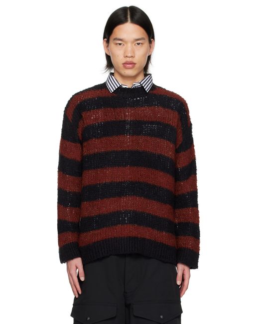 Junya Watanabe Black Striped Sweater