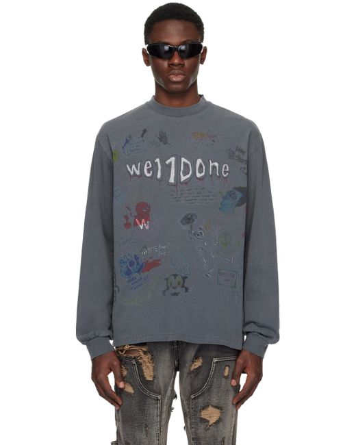 We11done Doodle Long Sleeve T-Shirt