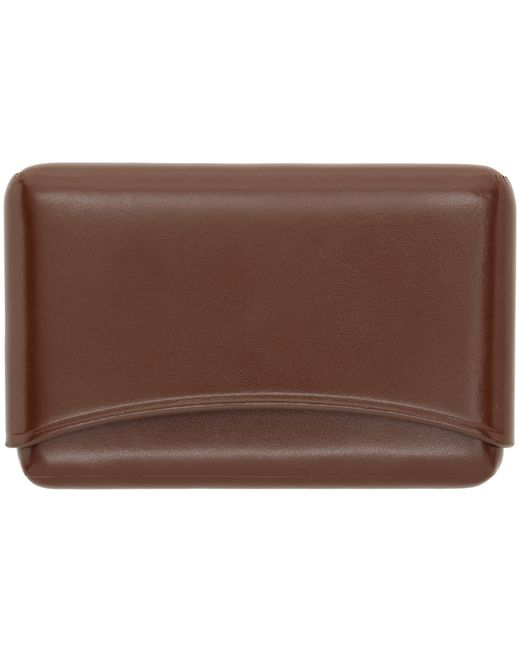 Lemaire Brown Molded Card Holder