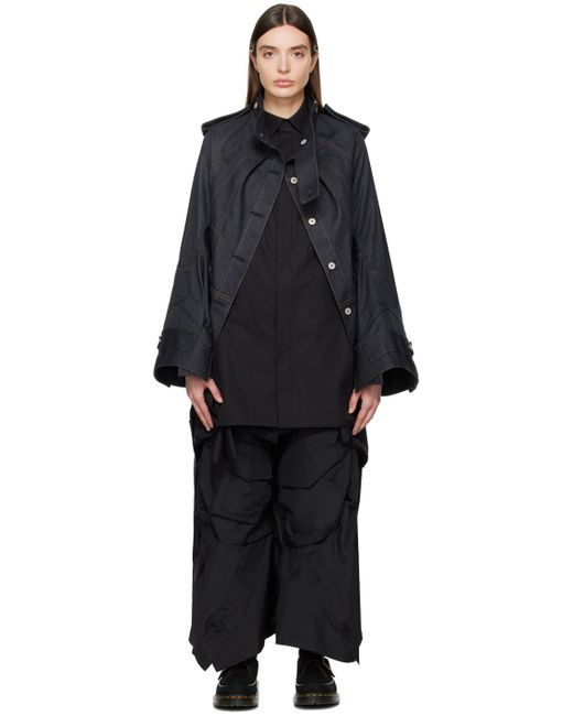 Junya Watanabe Navy Paneled Denim Jacket