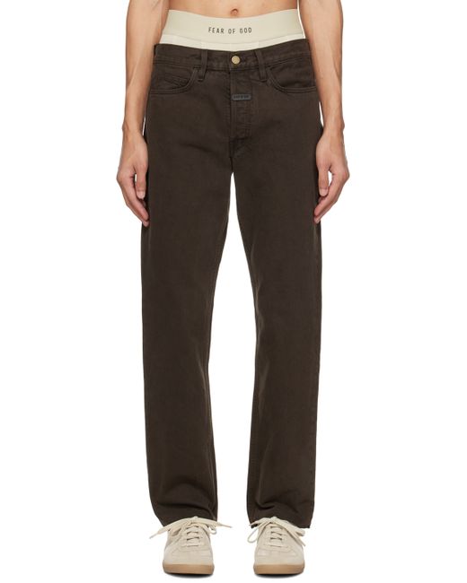 Fear Of God Brown Straight-Leg Jeans