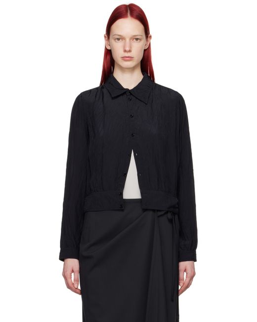 Lemaire Navy Gathered Blouse