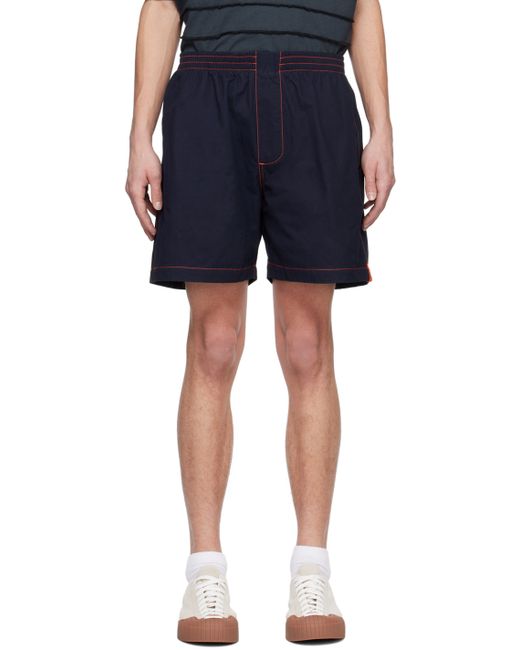 Sunnei Navy Elastic Shorts