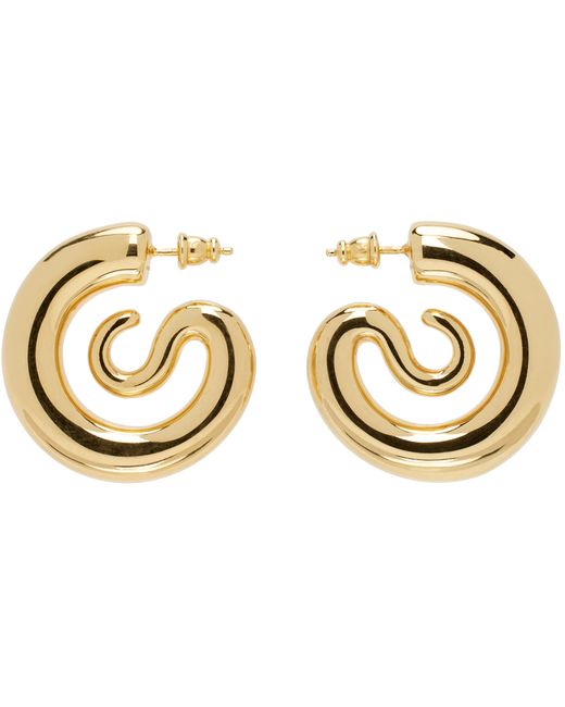 Panconesi Gold Small Serpent Hoop Earrings
