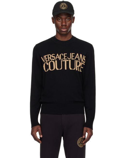 Versace Jeans Couture Gold Intarsia Sweater