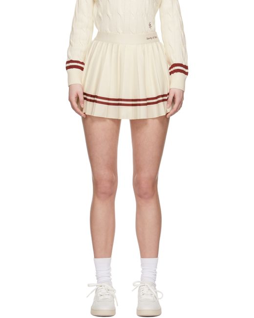 Sporty & Rich Off Pleated Miniskirt