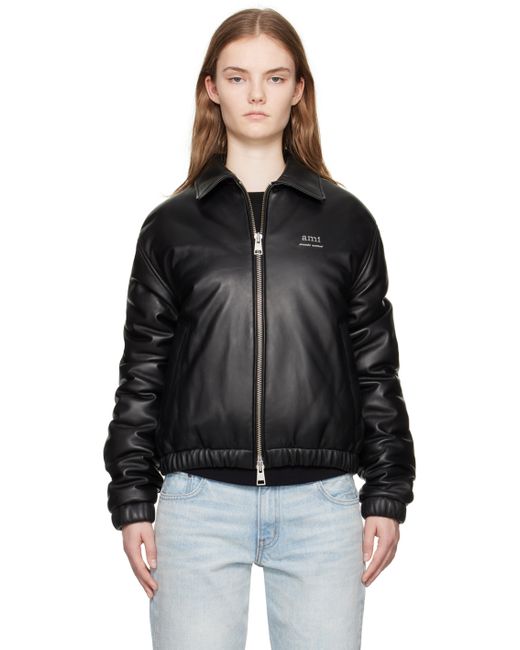 AMI Alexandre Mattiussi Padded Leather Jacket