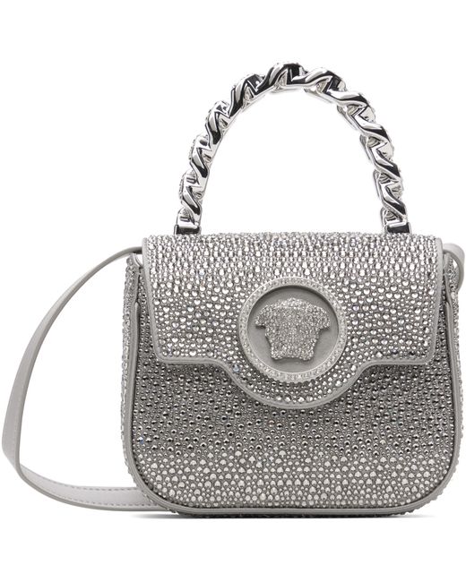 Versace Silver Crystal La Medusa Mini Bag