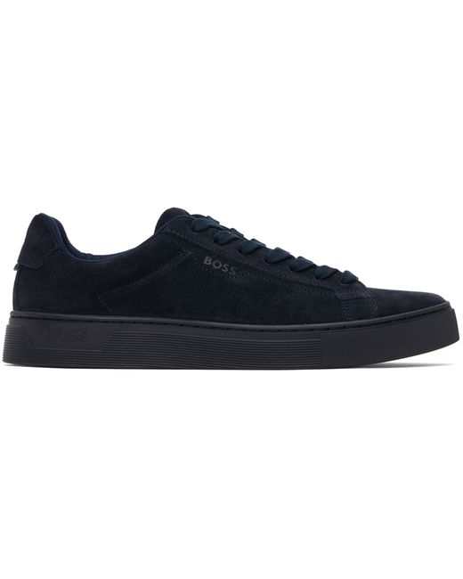 Boss Navy Lace-Up Sneakers