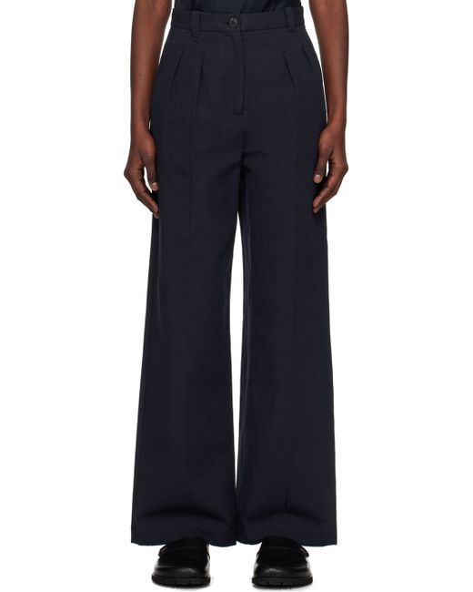 A.P.C. . Navy Tressie Trousers