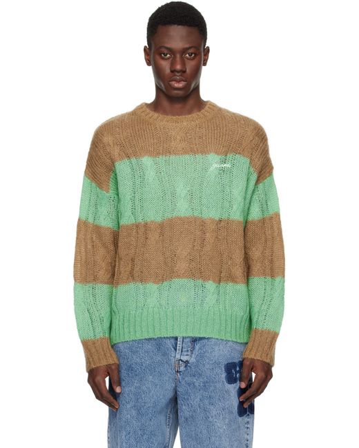 Ganni Brown Striped Sweater
