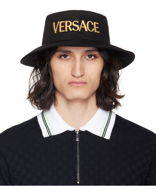 Versace Embroidered Logo Bucket Hat