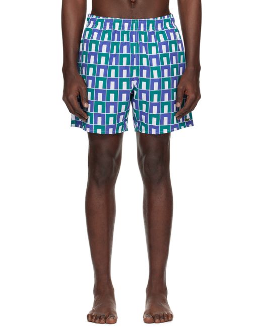 Lacoste Blue Printed Swim Shorts
