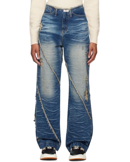 Ader Error Frayed Jeans