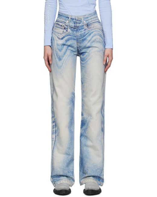 CamperLab Blue Off-White Printed Jeans