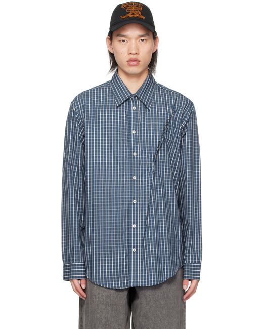 Y / Project Navy Pinched Seam Shirt