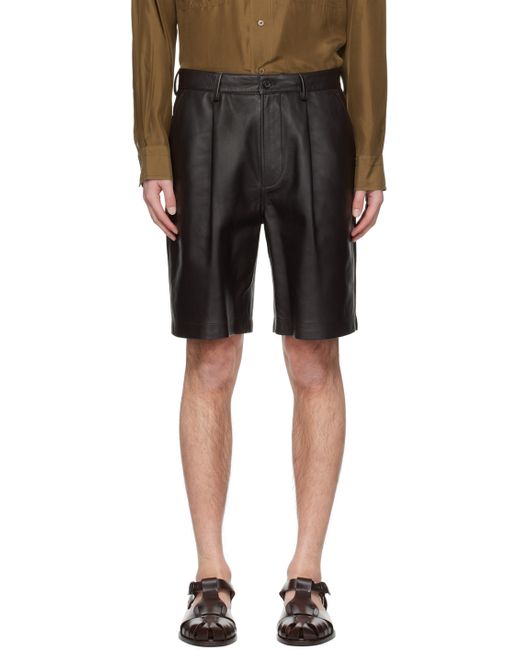 Gant 240 Mulberry Street Pleated Leather Shorts