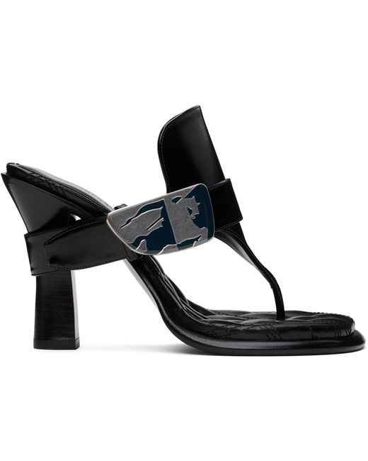 Burberry Leather Bay Heeled Sandals