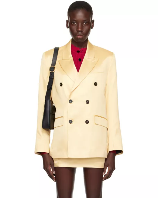 Ernest W. Baker Yellow Double-Breasted Blazer