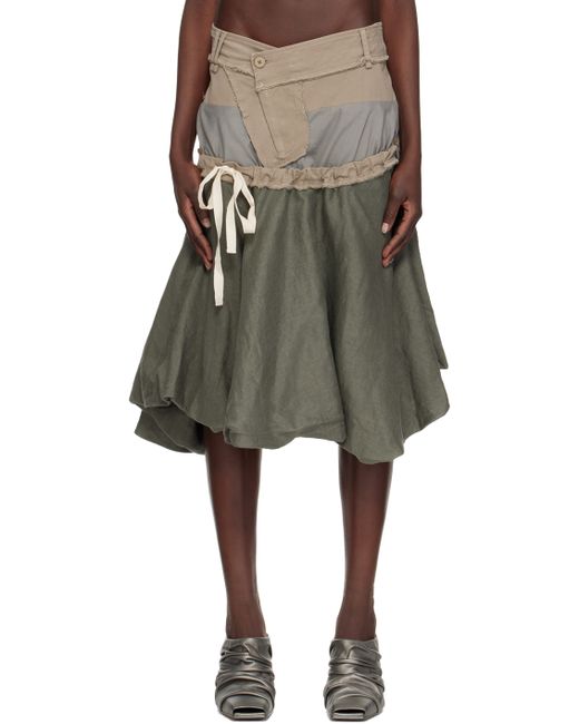 Ottolinger Taupe Layered Midi Skirt