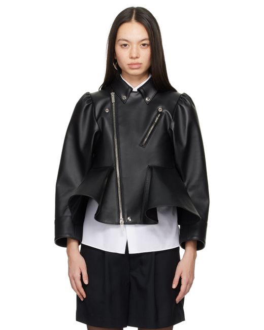 Noir Kei Ninomiya Zip Faux-Leather Jacket