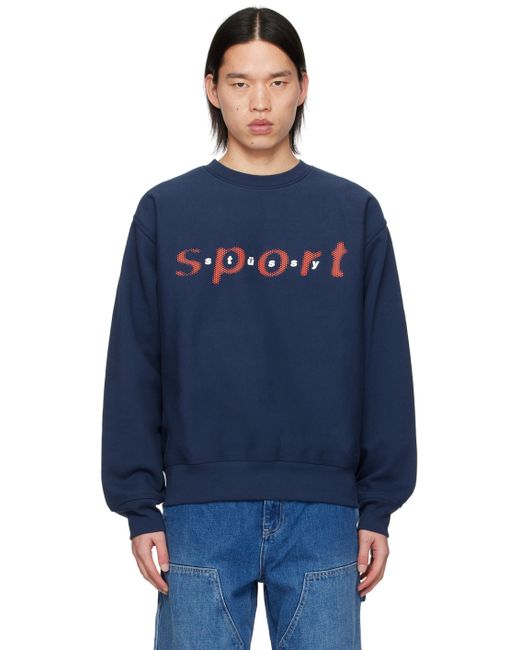 Stussy Navy Dot Sport Sweatshirt