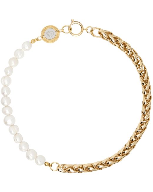 In Gold We Trust Paris Round Chain Pearl Necklace