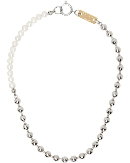 In Gold We Trust Paris Ball Chain Pearl Necklace