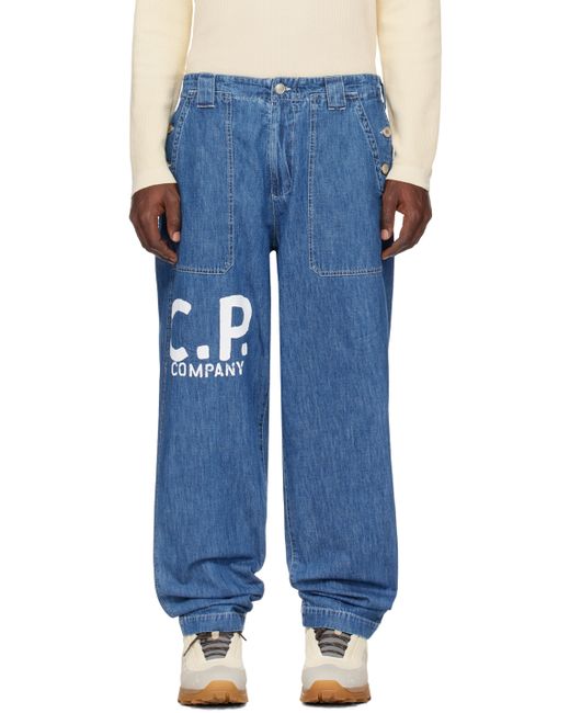 CP Company Blue Loose Jeans