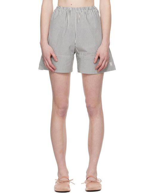 By Malene Birger White Blue Siona Shorts