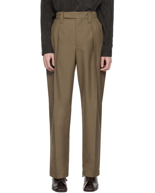 Lemaire Taupe Pleated Trousers