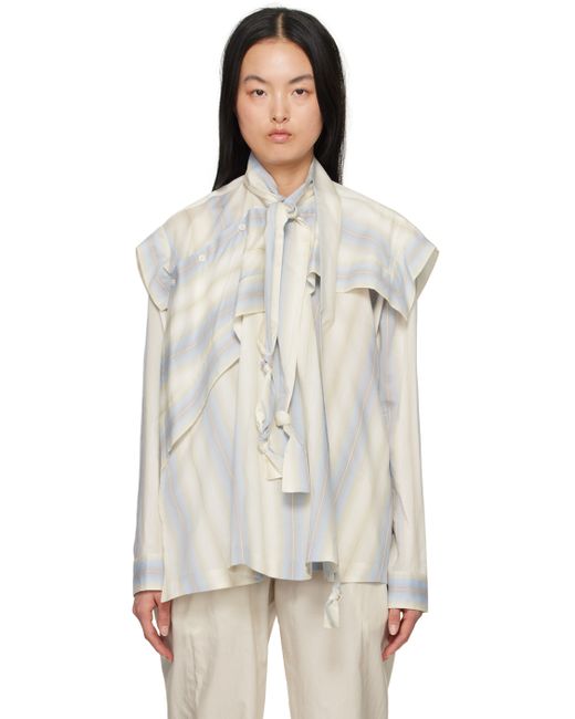 Lemaire Off-White Asymmetrical Blouse